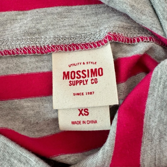 Mossimo Supply Gray & Fuchsia Horizontal Stripe Skirt XS - Picture 2 of 7